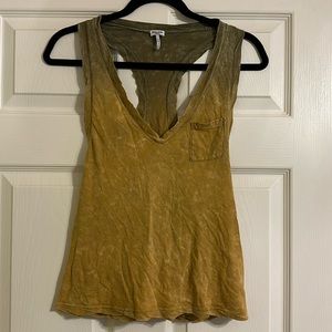 Splendid Cropped T Back Ombré Tank